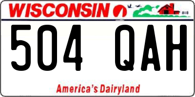 WI license plate 504QAH