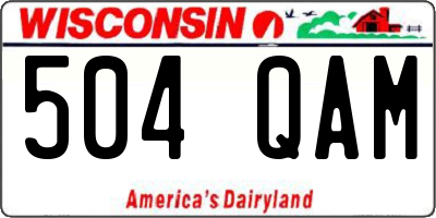 WI license plate 504QAM