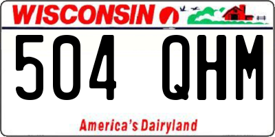 WI license plate 504QHM