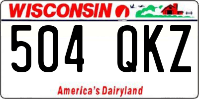 WI license plate 504QKZ
