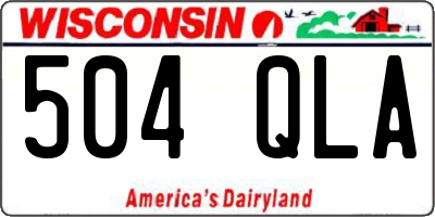WI license plate 504QLA