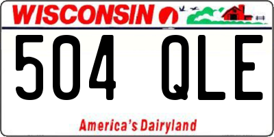 WI license plate 504QLE