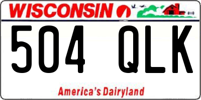 WI license plate 504QLK