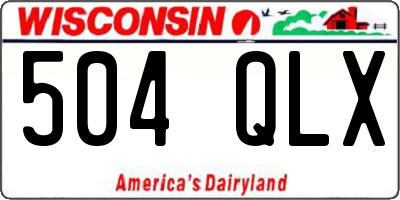 WI license plate 504QLX