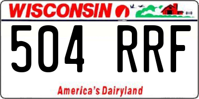 WI license plate 504RRF