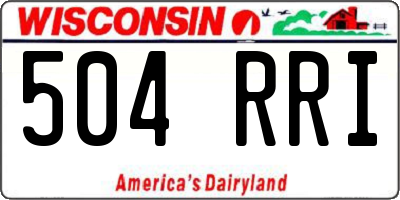 WI license plate 504RRI