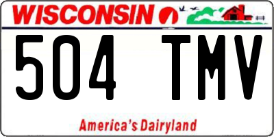 WI license plate 504TMV