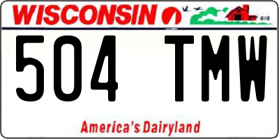 WI license plate 504TMW