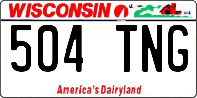WI license plate 504TNG