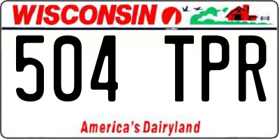 WI license plate 504TPR