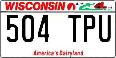 WI license plate 504TPU