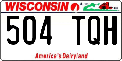 WI license plate 504TQH