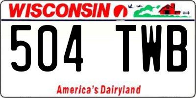 WI license plate 504TWB