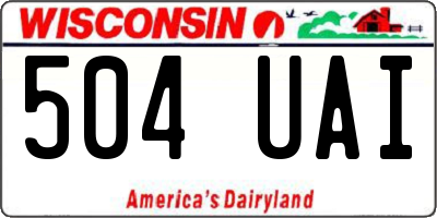 WI license plate 504UAI