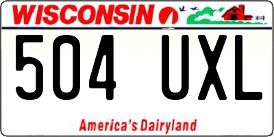 WI license plate 504UXL