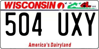 WI license plate 504UXY