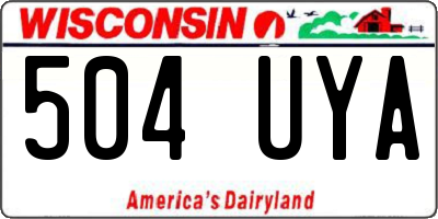 WI license plate 504UYA