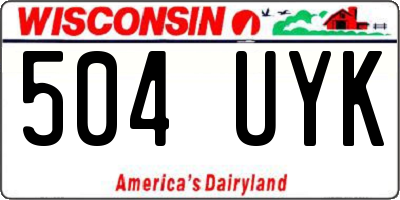 WI license plate 504UYK