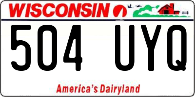 WI license plate 504UYQ