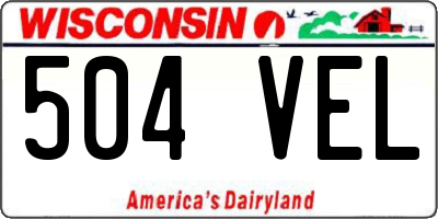 WI license plate 504VEL