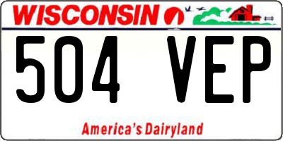 WI license plate 504VEP