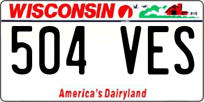 WI license plate 504VES