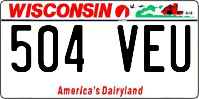 WI license plate 504VEU