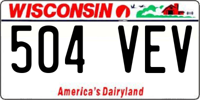 WI license plate 504VEV
