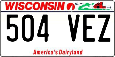 WI license plate 504VEZ
