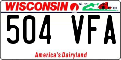 WI license plate 504VFA
