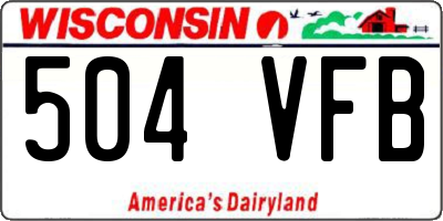 WI license plate 504VFB