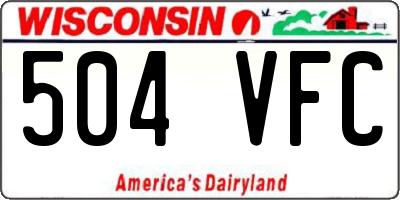 WI license plate 504VFC