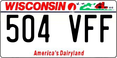 WI license plate 504VFF