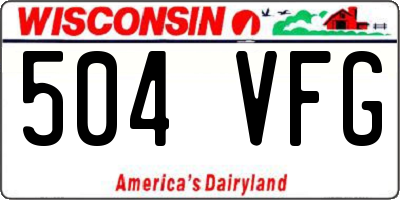 WI license plate 504VFG