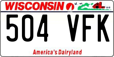 WI license plate 504VFK
