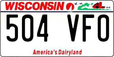 WI license plate 504VFO