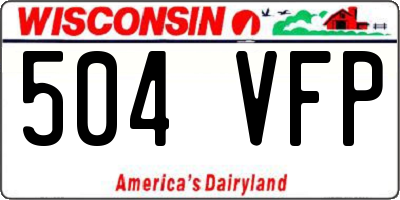 WI license plate 504VFP
