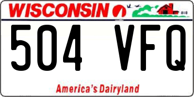 WI license plate 504VFQ