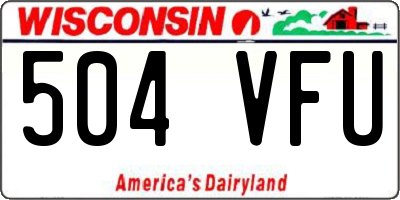 WI license plate 504VFU