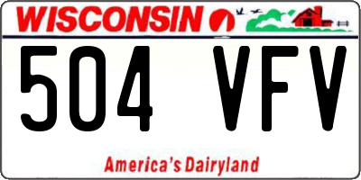WI license plate 504VFV