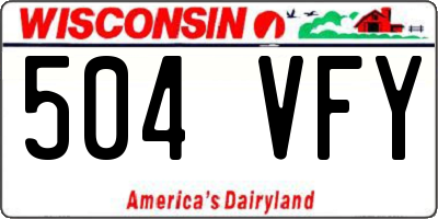 WI license plate 504VFY