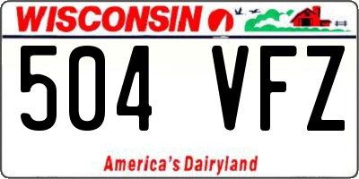 WI license plate 504VFZ