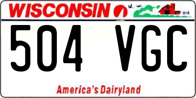 WI license plate 504VGC