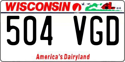 WI license plate 504VGD
