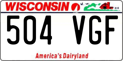 WI license plate 504VGF