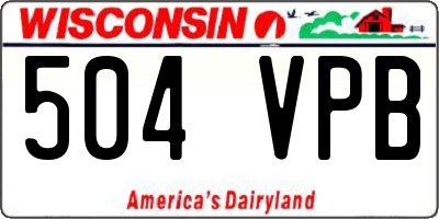 WI license plate 504VPB