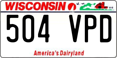 WI license plate 504VPD