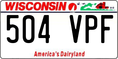 WI license plate 504VPF