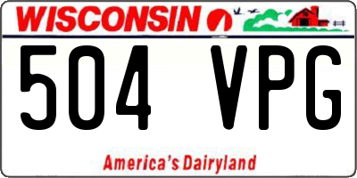 WI license plate 504VPG