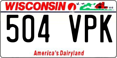 WI license plate 504VPK